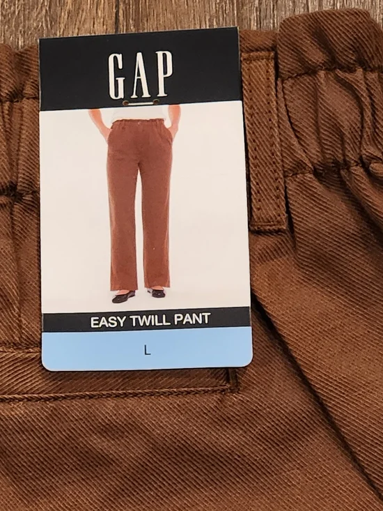 GAP Women’s Wide-Leg Easy Twill Pants in Cognac - Large - Picture 5 of 7